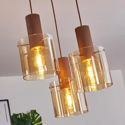 hofstein Suspension Dodoma Cuivre, 3 lumières