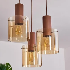 hofstein Suspension Dodoma Cuivre, 3 lumières