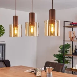 hofstein Suspension Dodoma Cuivre, 3 lumières