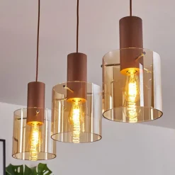 hofstein Suspension Dodoma Cuivre, 3 lumières