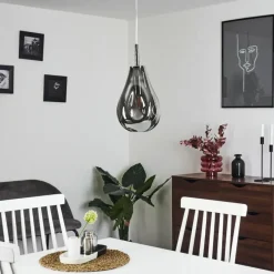 Suspension Verre Fumé-hofstein Suspension Domma Chrome, 1 lumière