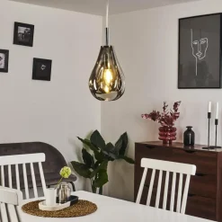 Suspension Verre Fumé-hofstein Suspension Domma Chrome, 1 lumière