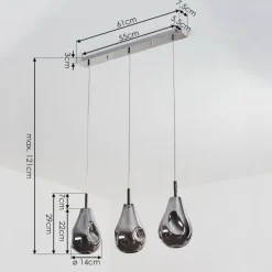 Luminaires Scandinaves-hofstein Suspension Domma Chrome, 3 lumières