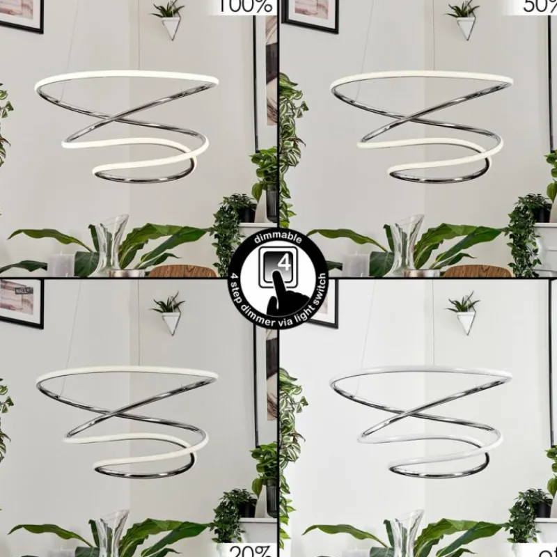 hofstein Suspension Donebas LED Chrome, 1 lumière