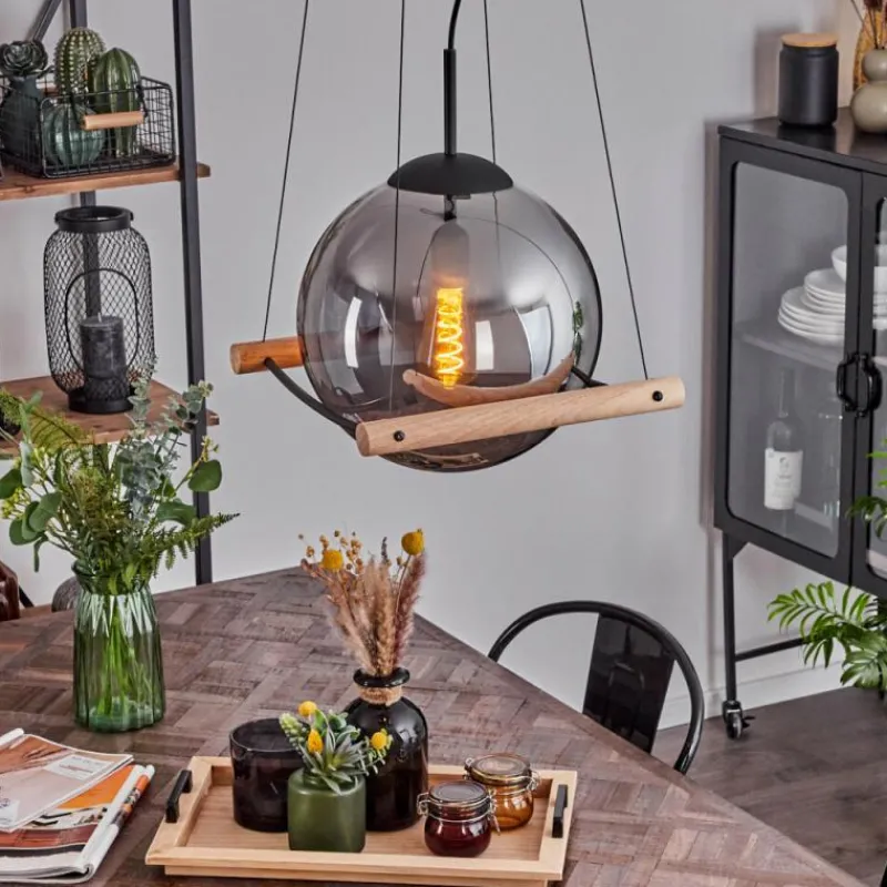 Suspension Verre Fumé-hofstein Suspension Duchemin Écru, 1 lumière