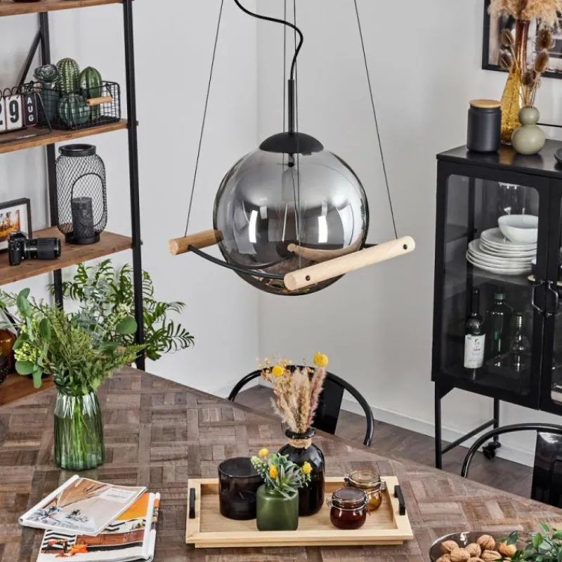 Suspension Verre Fumé-hofstein Suspension Duchemin Écru, 1 lumière