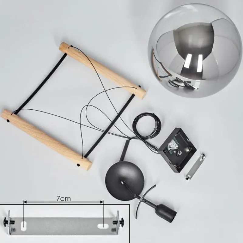 Suspension Verre Fumé-hofstein Suspension Duchemin Écru, 1 lumière