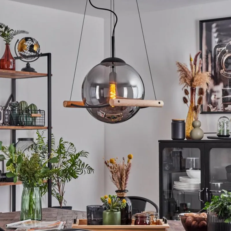 Suspension Verre Fumé-hofstein Suspension Duchemin Écru, 1 lumière