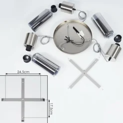 hofstein Suspension Dulcita Nickel mat, 3 lumières