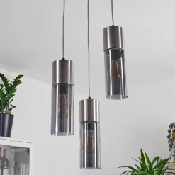 hofstein Suspension Dulcita Nickel mat, 3 lumières