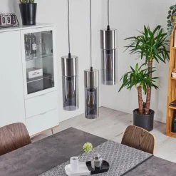 hofstein Suspension Dulcita Nickel mat, 3 lumières