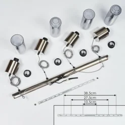 hofstein Suspension Dulcita Nickel mat, 4 lumières