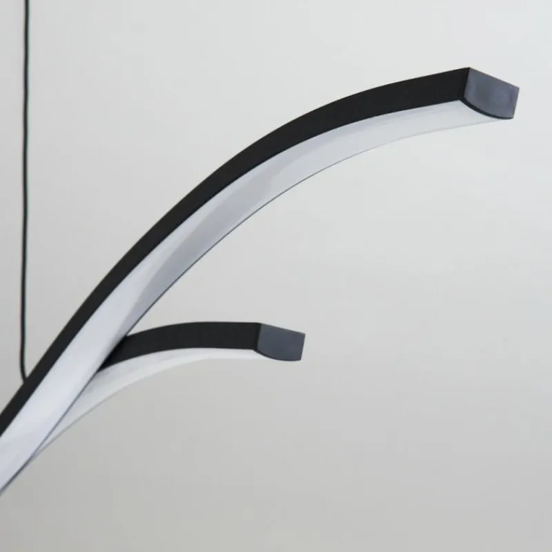 hofstein Suspension Eaglesham LED Noir, 1 lumière