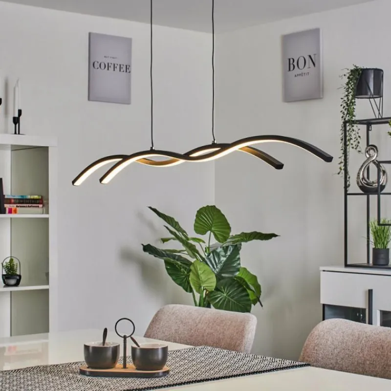 hofstein Suspension Eaglesham LED Noir, 1 lumière