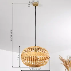 Style Boho-Chic-hofstein Suspension Egede Brun, 1 lumière