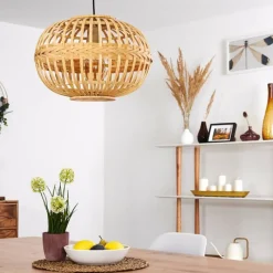 Style Boho-Chic-hofstein Suspension Egede Brun, 1 lumière