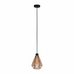 Style Boho-Chic-Luminaires Eglo Suspension Eglo ADWICKLE Noir, 1 lumière