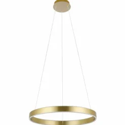 Luminaires Eglo Suspension EGLO ALCAZABA LED Laiton, Blanc, 2 lumières* Éclairage Led