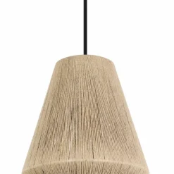 Style Boho-Chic-Luminaires Eglo Suspension Eglo ALDERNEY Noir, 3 lumières