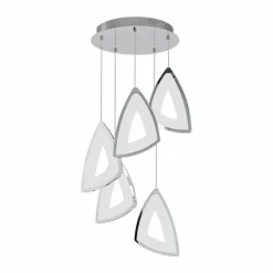 Luminaires Eglo Suspension Eglo AMONDE LED Chrome, 5 lumières* Éclairage Led