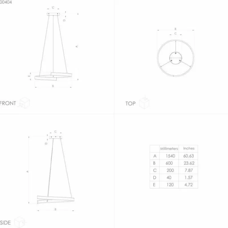 Luminaires Eglo Suspension Eglo ANDABAIA-Z LED Noir, 1 lumière