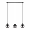 Suspension Verre Fumé-Luminaires Eglo Suspension EGLO ARISCANI Noir, 3 lumières