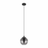 Suspension Verre Fumé-Luminaires Eglo Suspension EGLO ARISCANI Noir, 1 lumière