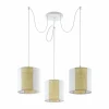 Lampes En Tissu-Luminaires Eglo Suspension Eglo ARNHEM Blanc, 3 lumières
