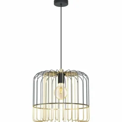 Lampes Vintages & Rétros-Luminaires Eglo Suspension EGLO ASUNCIÓN Nickel mat, Noir, 1 lumière