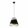 Lampes En Tissu-Luminaires Eglo Suspension Eglo AUSTELL Noir, 1 lumière