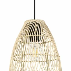 Style Boho-Chic-Luminaires Eglo Suspension Eglo AYESGARTH Noir, 3 lumières
