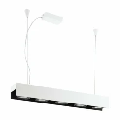 Luminaires Eglo Suspension Eglo BADALONA LED Noir, Blanc, 5 lumières* Suspensions