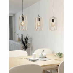 Luminaires Eglo Suspension Eglo BAJAZZARA Noir, 3 lumières* Suspensions