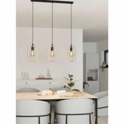 Luminaires Eglo Suspension Eglo BAJAZZARA Noir, 3 lumières* Suspensions