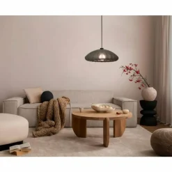 Lampes En Tissu-Luminaires Eglo Suspension Eglo BARLASTON Noir, 1 lumière