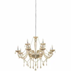 Luminaires Eglo Suspension Eglo BASILANO Chrome, 12 lumières