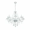 Luminaires Eglo Suspension Eglo BASILANO Chrome, 8 lumières