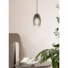 Suspension Verre Fumé-Luminaires Eglo Suspension Eglo BATISTA Laiton, Noir, 1 lumière