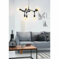 Luminaires Eglo Suspension EGLO BOCADELLA Noir, 9 lumières* Suspensions