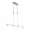 Luminaires Eglo Suspension Eglo BORRIOL LED Chrome, 4 lumières* Éclairage Led