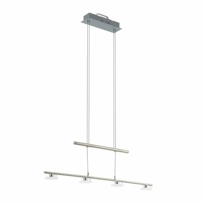 Luminaires Eglo Suspension Eglo BORRIOL LED Nickel mat, 4 lumières* Suspensions