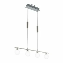 Luminaires Eglo Suspension Eglo BORRIOL LED Nickel mat, 4 lumières
