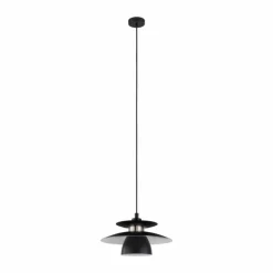 Luminaires Eglo Suspension EGLO BRENDA Nickel mat, Noir, 1 lumière* Suspensions