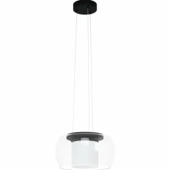 Luminaires Eglo Suspension Eglo BRIAGLIA LED Noir, 1 lumière, Changeur de couleurs