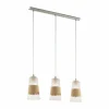 Luminaires Eglo Suspension Eglo BURNHAM Nickel mat, 3 lumières