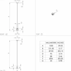 Luminaires Eglo Suspension Eglo CALARI Noir, 1 lumière* Suspensions