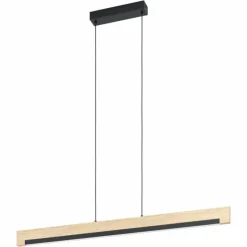 Lampes En Bois-Luminaires Eglo Suspension Eglo CAMACHO LED Brun, Noir, 1 lumière