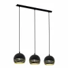 Lampes Dorées-Luminaires Eglo Suspension Eglo CAMASTRA Or, Noir, 3 lumières