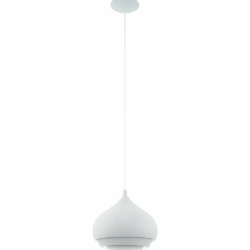 Luminaires Scandinaves-Luminaires Eglo Suspension Eglo CAMBORNE Blanc, 1 lumière