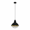 Lampes Dorées-Luminaires Eglo Suspension Eglo CANNINGTON Or, Noir, 1 lumière
